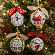 Hand Painted Glory Haus Ball Ornament (4 Styles)