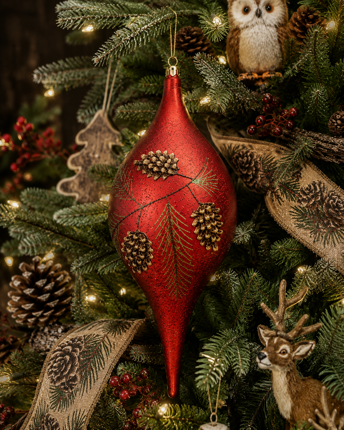 Mercury Glass Pinecone Finial Ornament