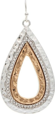 Crystal Row Teardrop Earrings
