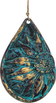 Patina Blooms Teardrop Earrings