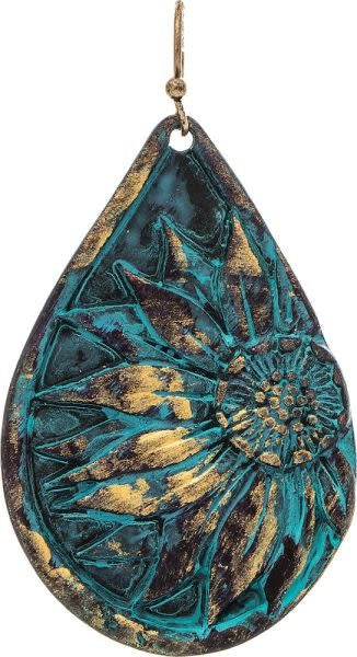 Patina Blooms Teardrop Earrings