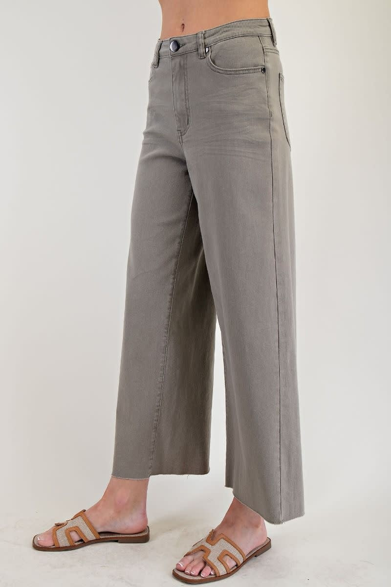 High Rise Twill Pant By: Easel (6-Colors)