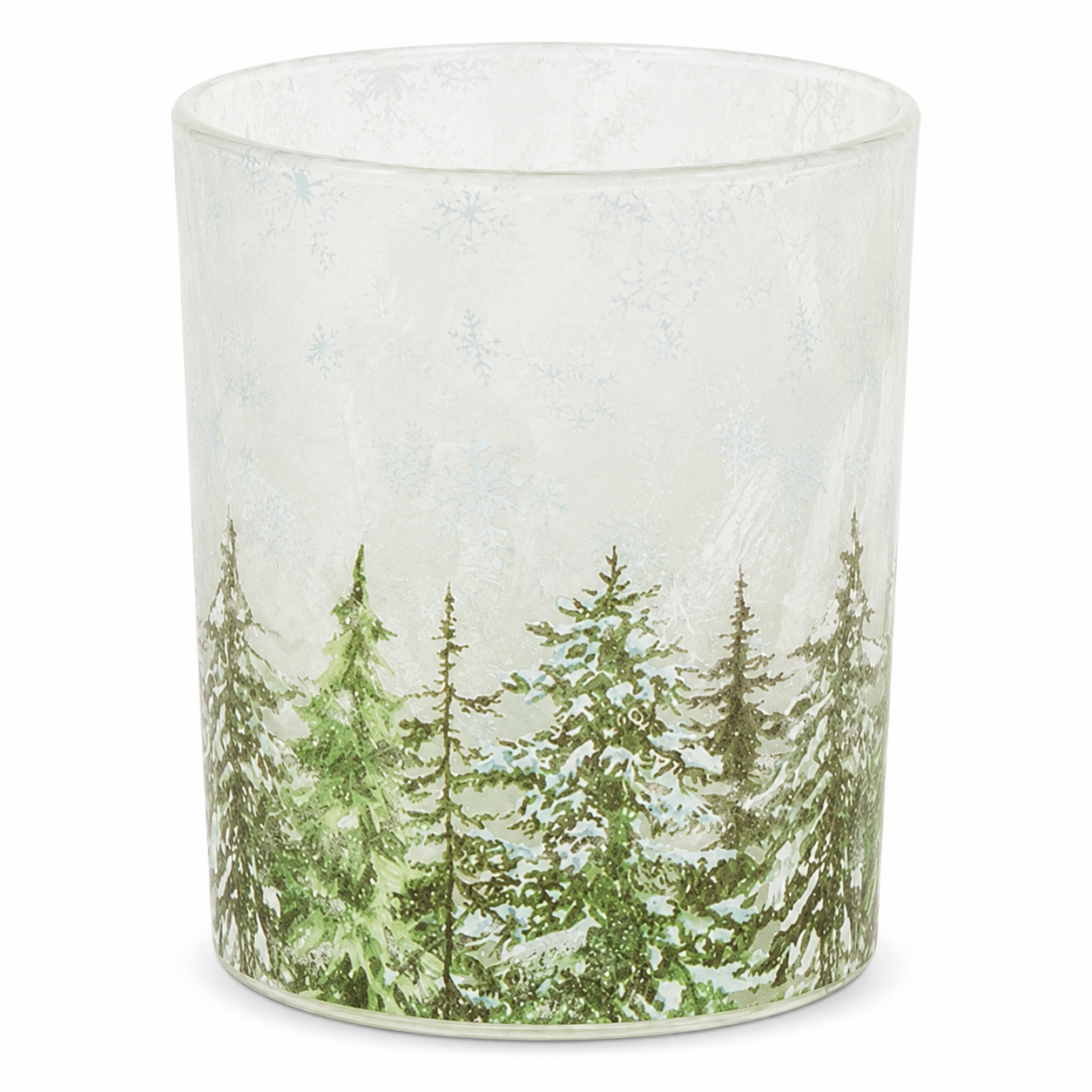 5" Frosted Forest Candle Holder (2 Sizes)