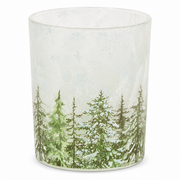 5" Frosted Forest Candle Holder (2 Sizes)