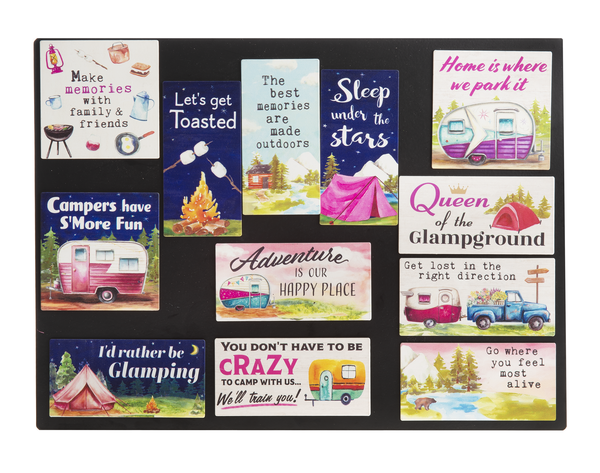 Rectangular Glamping Magnet (12-Styles)