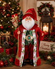 Karen Didion Lighted Holly Jolly Santa