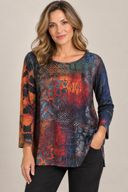 Multi Patterned Tunic