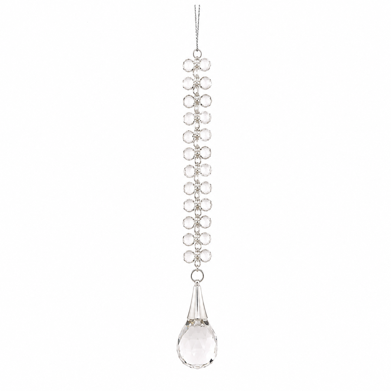 12" Crystal Beaded Drop Ornament