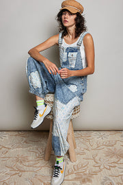 Vintage Patchwork Denim Overall By: POL