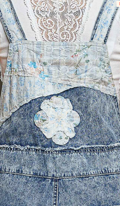 Vintage Patchwork Denim Overall By: POL