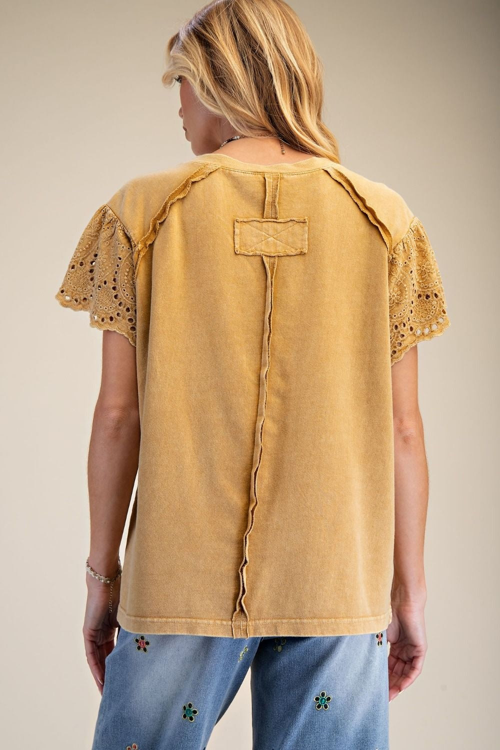 Lace Cap Sleeve Top By: Easel (2-Colors)