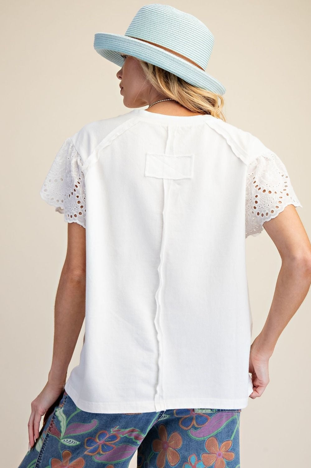 Lace Cap Sleeve Top By: Easel (2-Colors)