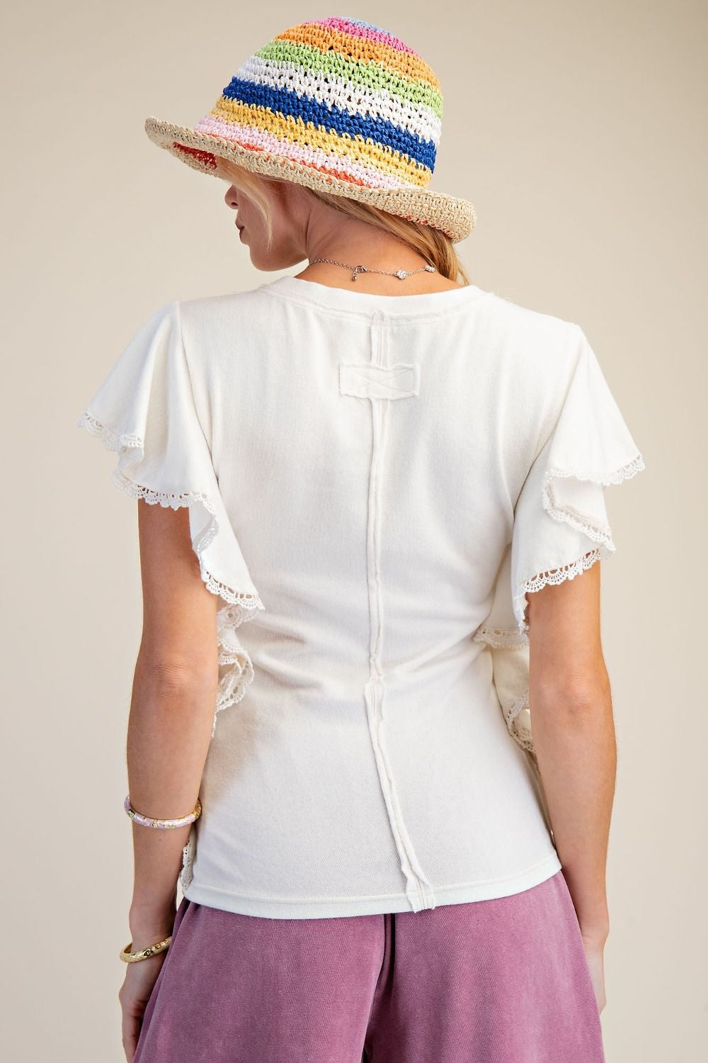 Dolman Sleeve Mineral Wash Top by: Easel