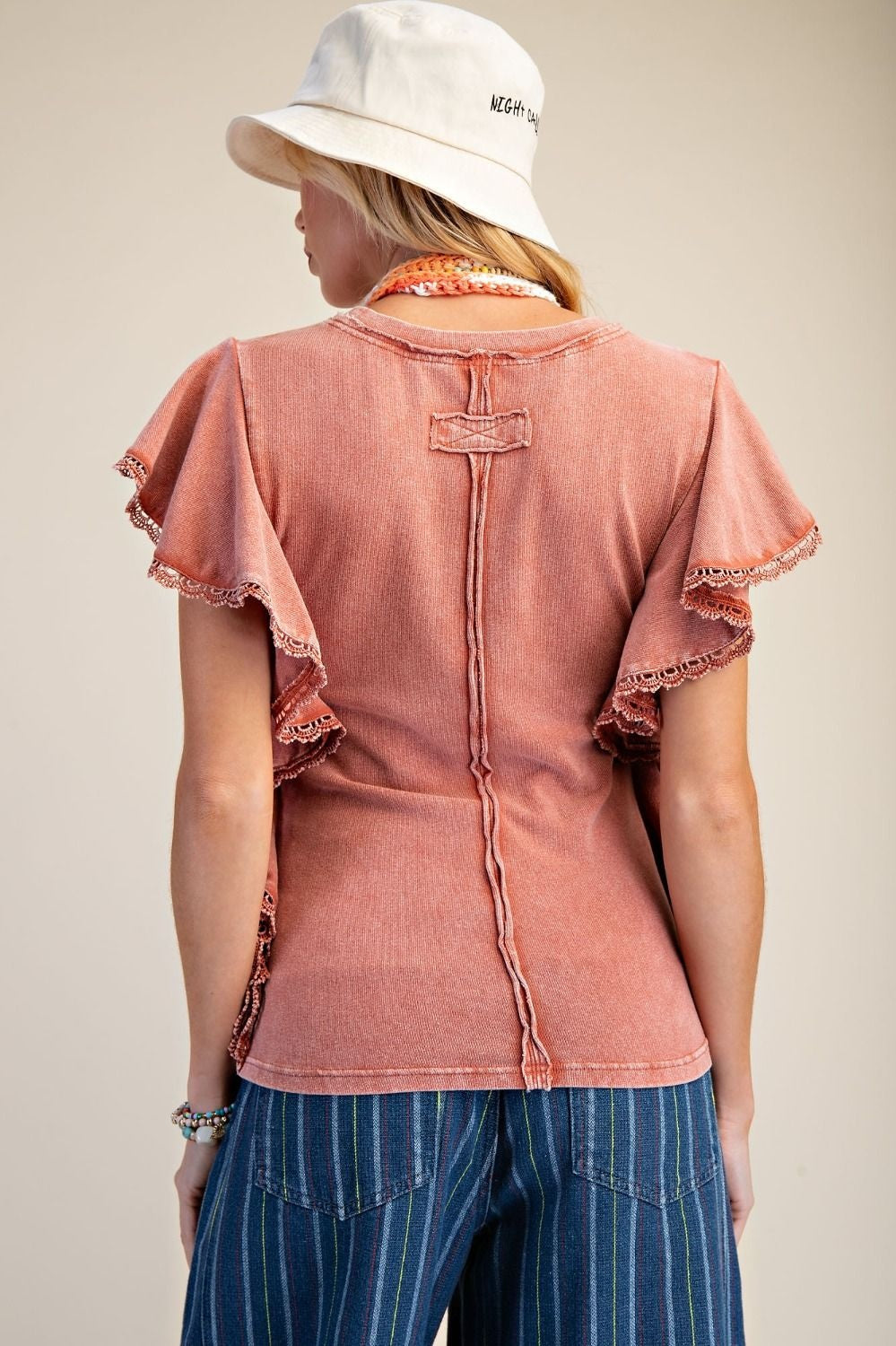 Dolman Sleeve Mineral Wash Top by: Easel