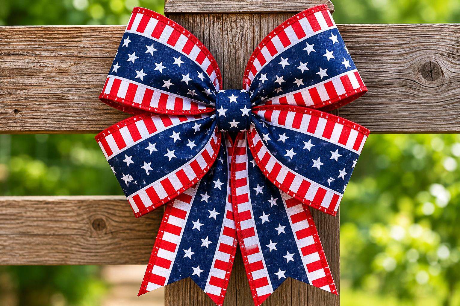 2.5" x 10 Yds American Patriotic Stars Ribbon
