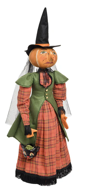 Opelia Pumpkin Witch on Stand