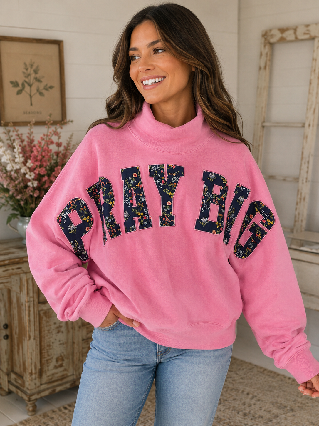 Pray Big Pullover By: Simply Southern One Size