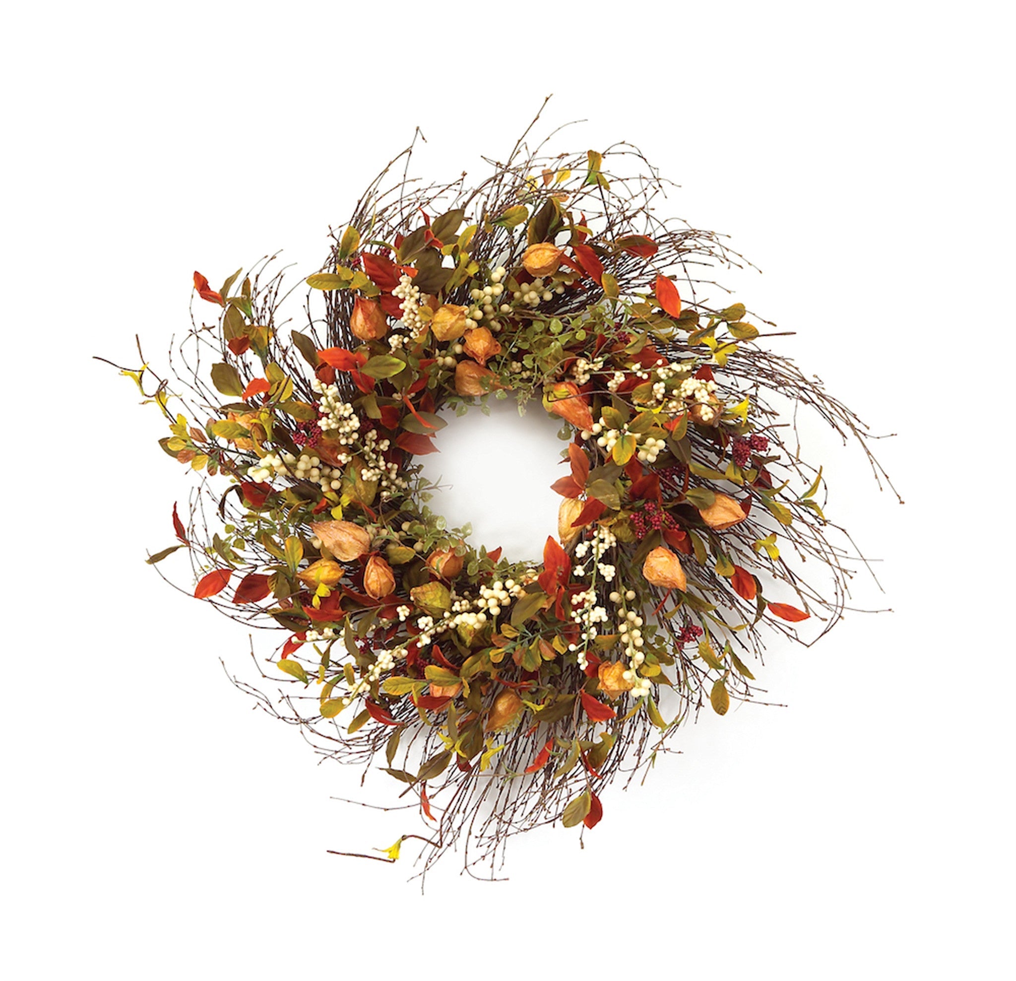 20" Cape Gooseberry Twig Wreath
