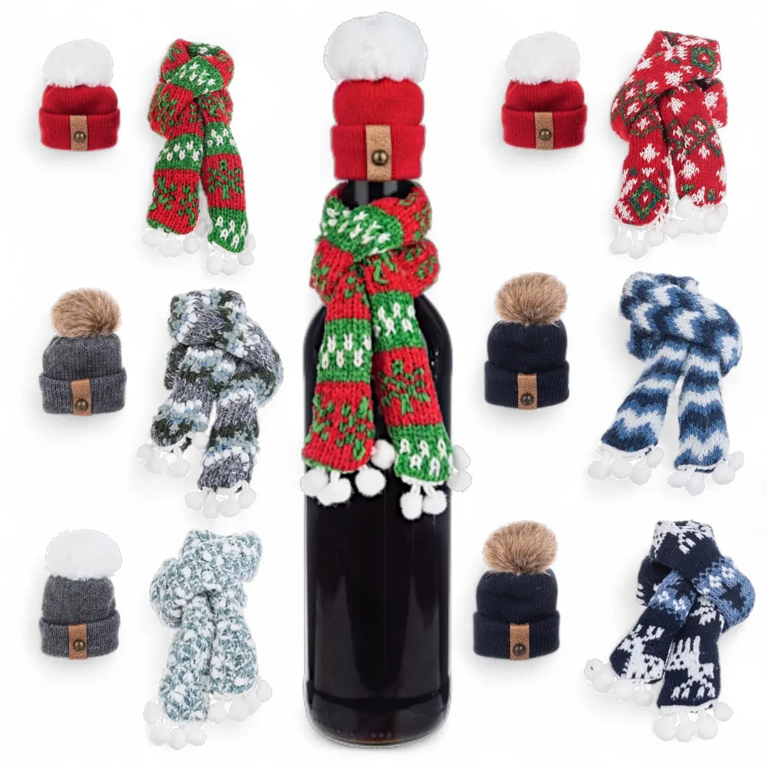 Wine Bottle Scarf & Hat