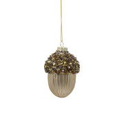 Golden Glass Acorn Ornament