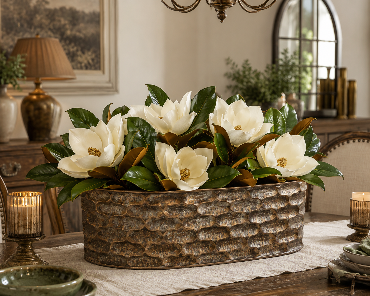 Copper Finish Oval Planter