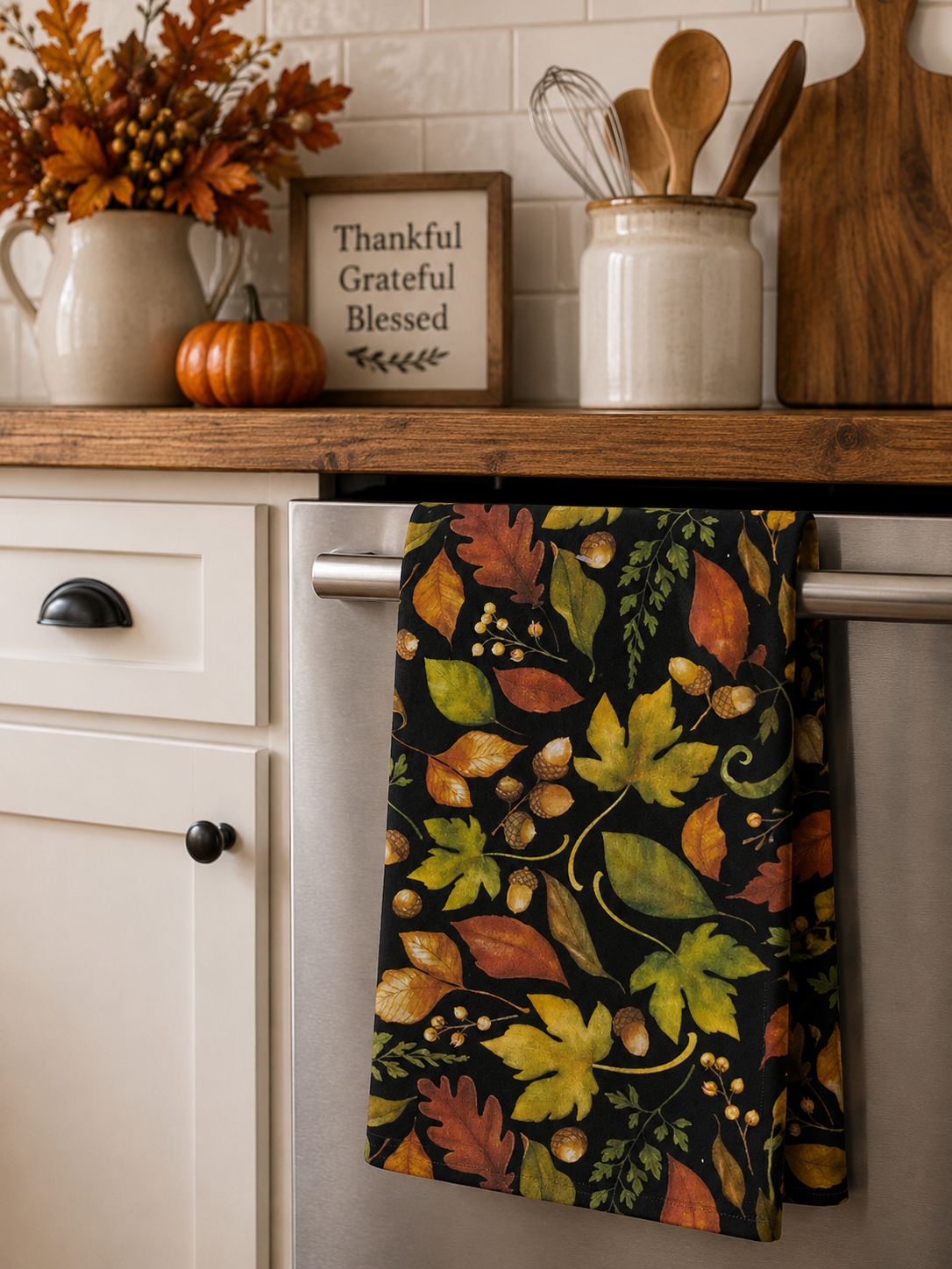 Leaves & Acorns Towel
