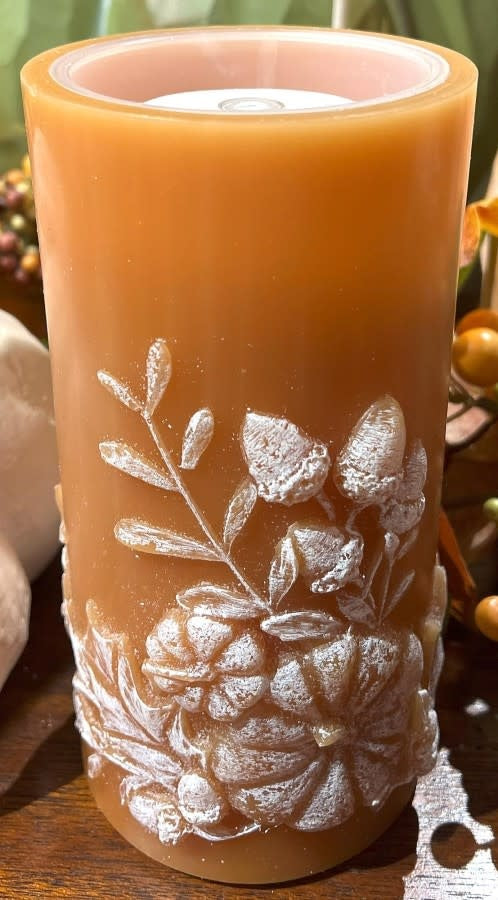 Harvest Pumpkin Fountain Candle 4x8