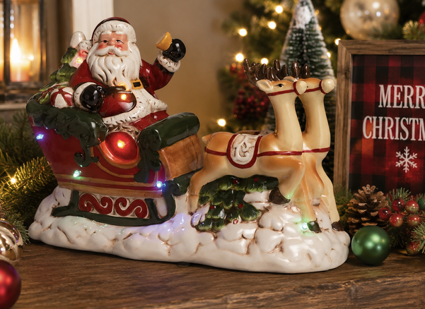 LED Musical Santa in Sleigh