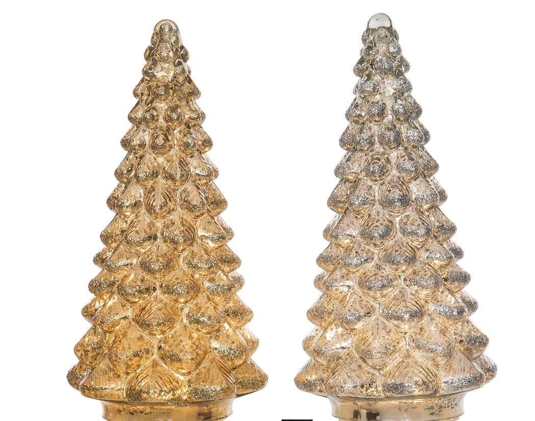 Mercury Glass LED Christmas Tree (2-Colors)