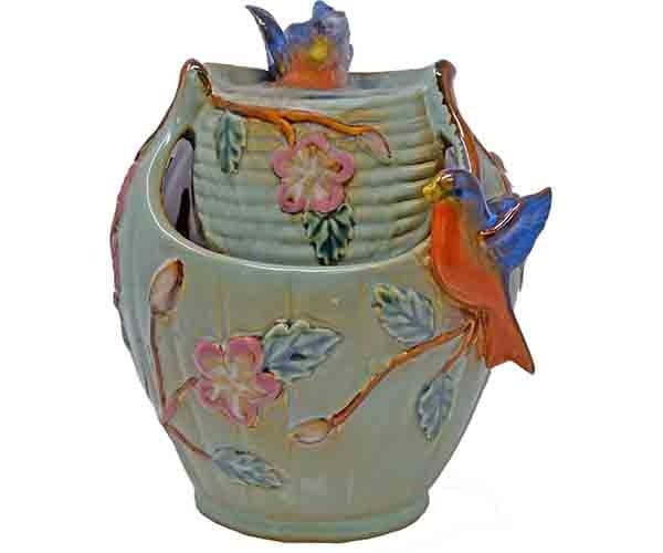 Bluebird Tabletop Ceramic Fountain