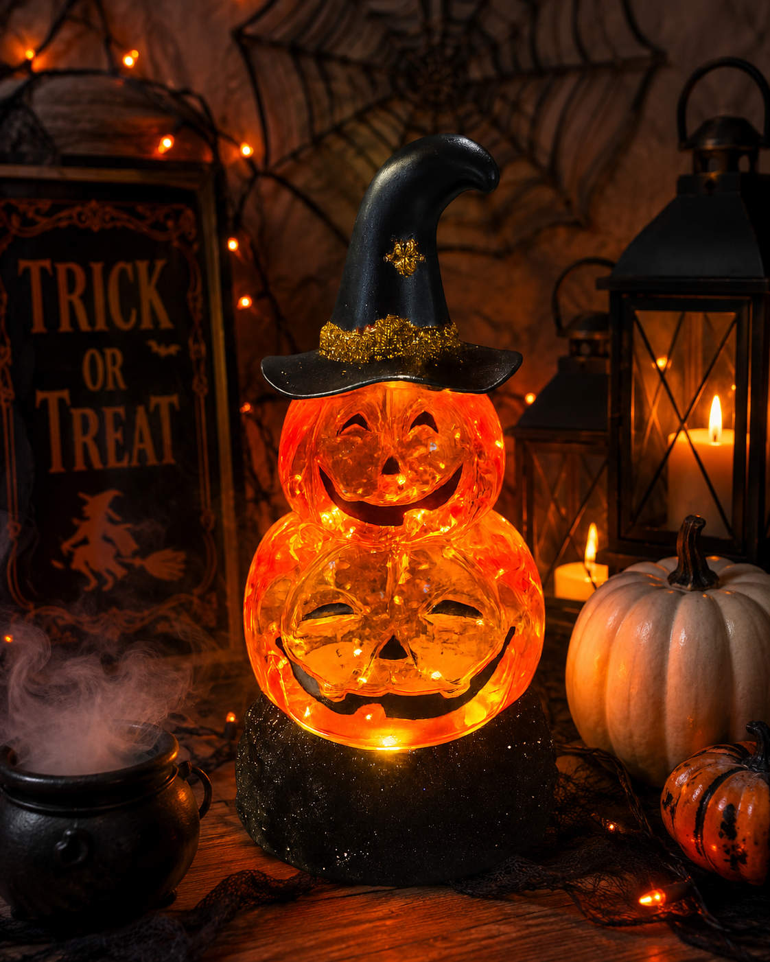 LED Jack O Lantern Water Globe