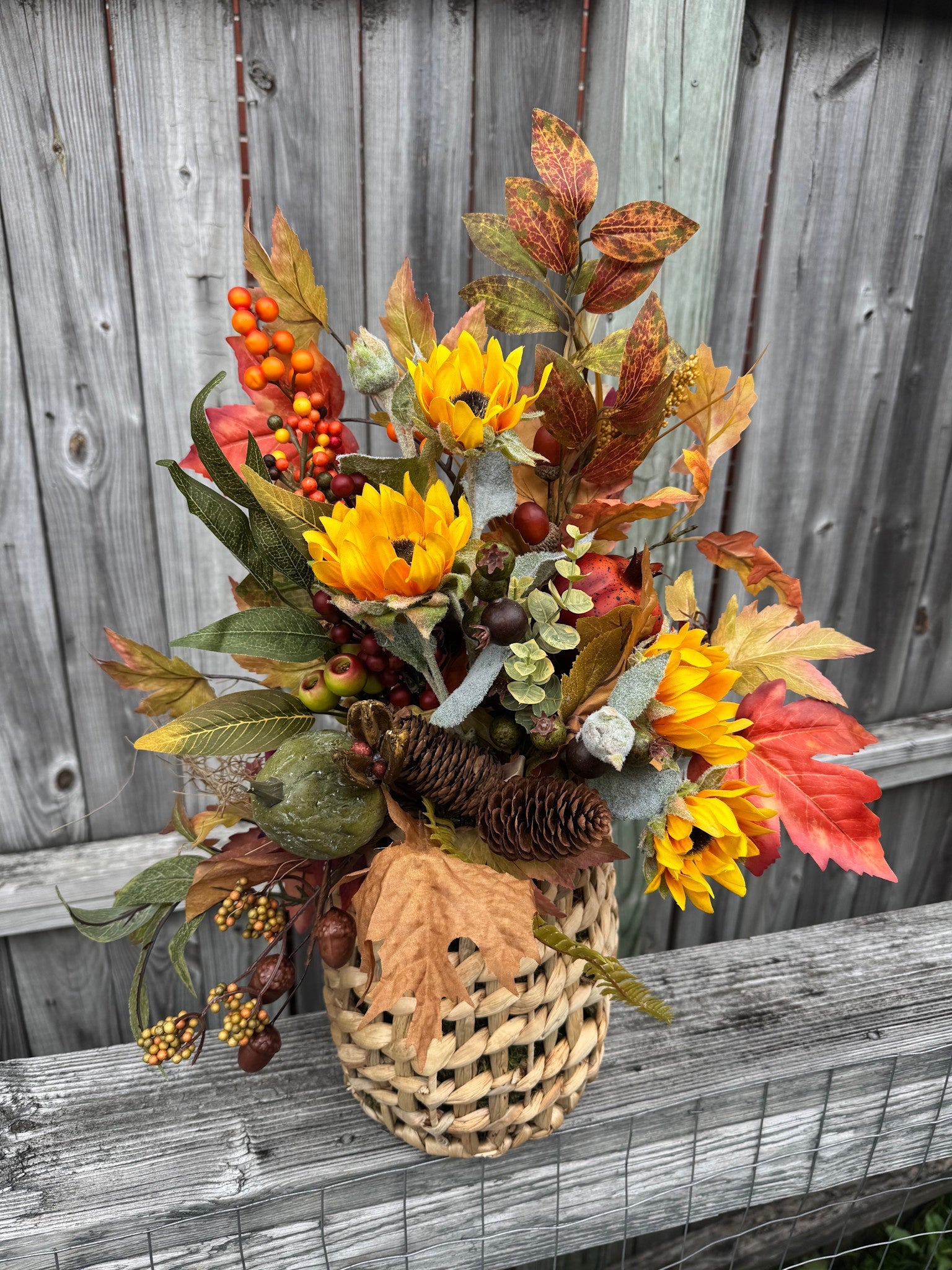 Custom Harvest Fall Wall Basket