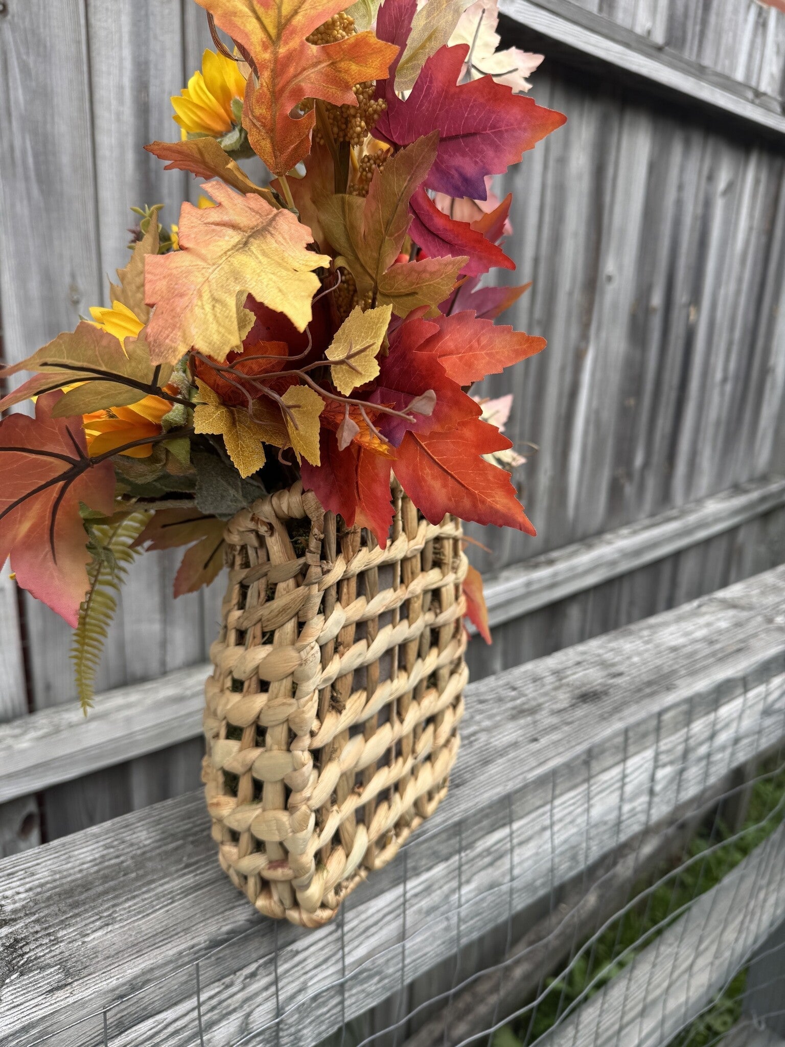 Custom Harvest Fall Wall Basket