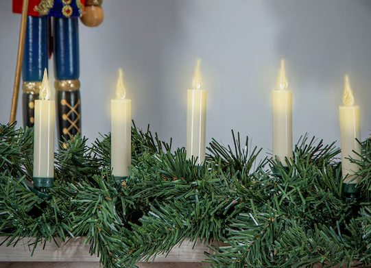 Set of 10 LED Clip on Candles w/ Remote