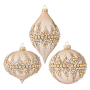 Gold Beaded and Pearl Ornament
