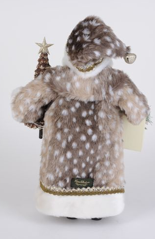Lighted Natural Fawn Santa By: Karen Didion