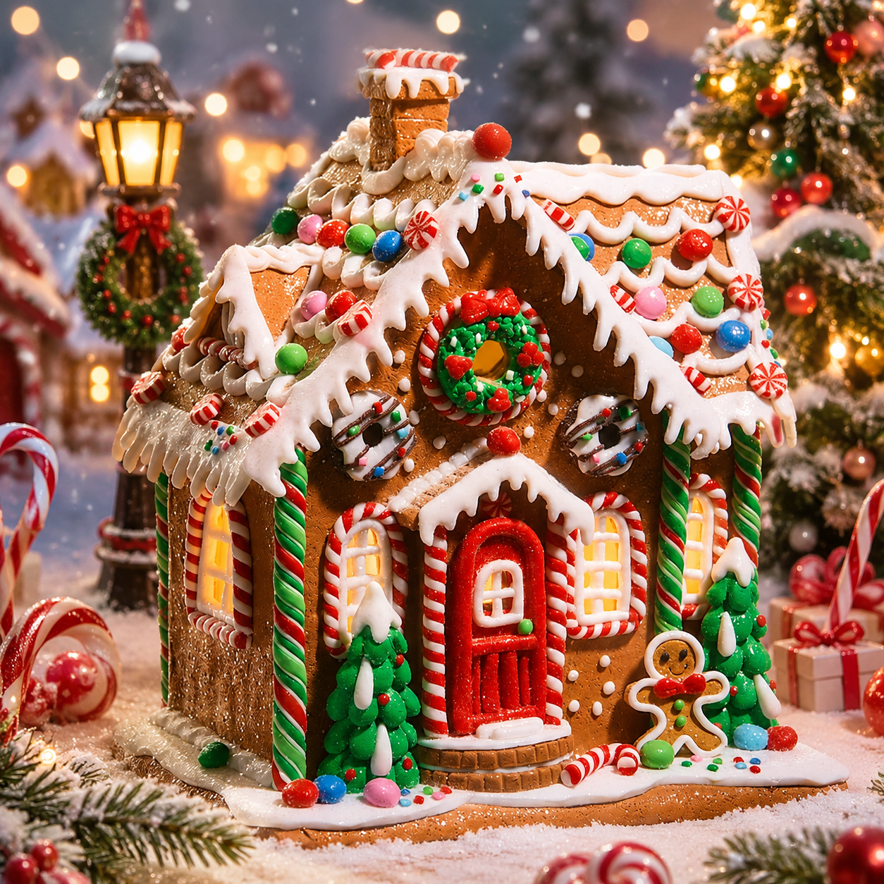 Sugar & Spice 10" Lighted Gingerbread House