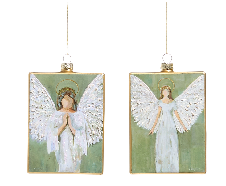 5" Glass Guardian Angel Ornament