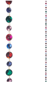 5' Multicolor Jeweled Chain Garland