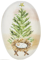 Painted Nativity Art Rock