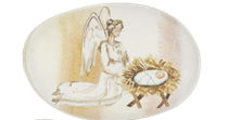 Painted Nativity Art Rock