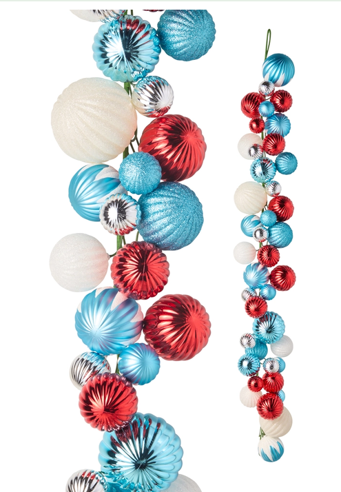 4' Merry Multicolor Ball Garland