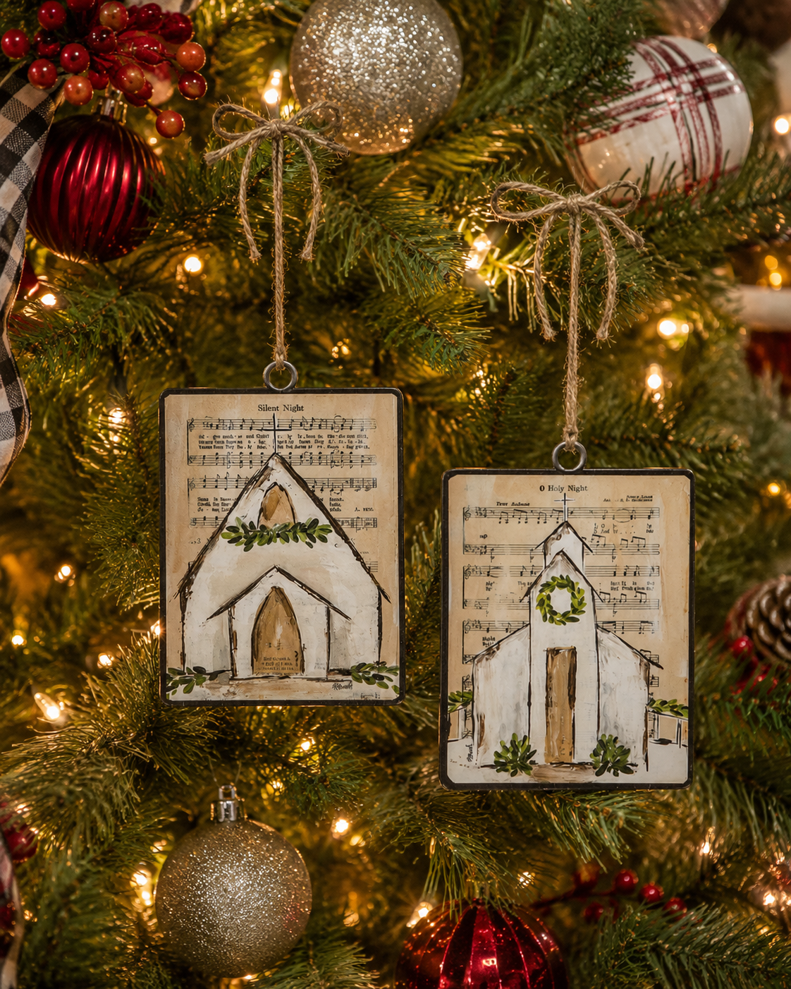 6" Church Sheet Music Ornament (2-Styles)