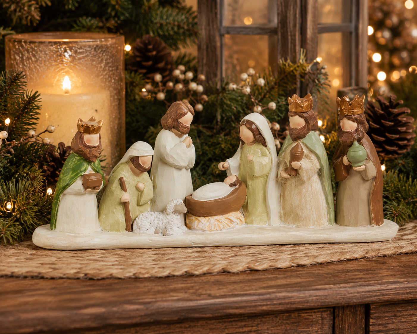 One Piece Earthtone Nativity