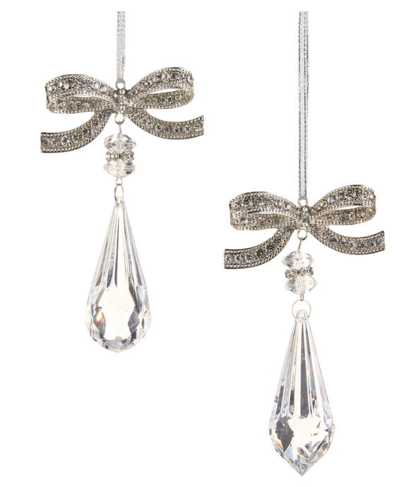 Jeweled Bow w/ Crystal Drop (2-Styles)