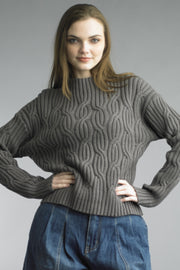 Cable Knit Pullover Sweater By: Tempo Paris (2-Colors)