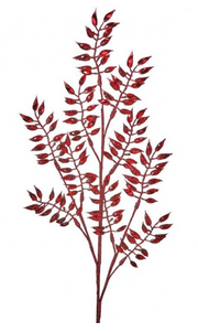 Burgundy Metallic Leaf Spray