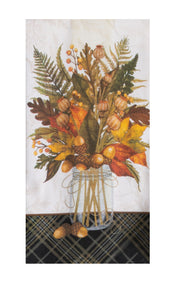 Mason Jar Fall Bouquet Towel