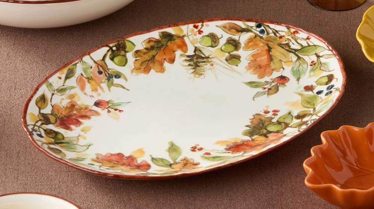 Autumn Meadow Oval Platter
