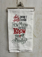 Dear Santa Flour Sack Towel